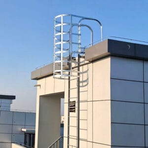 Hot dip galvanized cage ladder details with anti corrosion structure