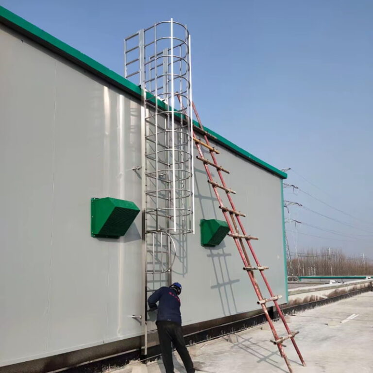 304 stainless steel cage ladder for wastewater treatment plant access