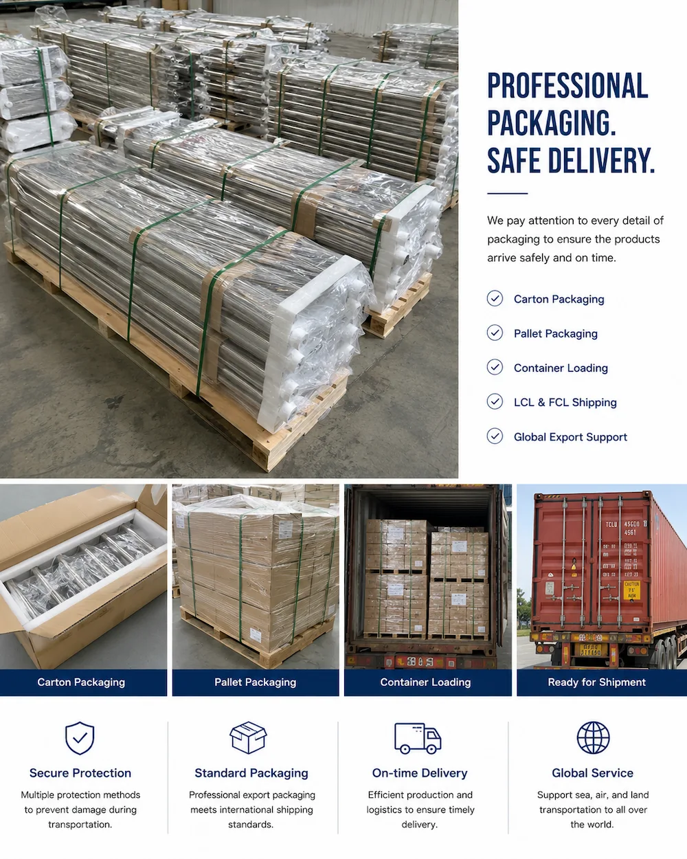 304 stainless steel ladder export packaging