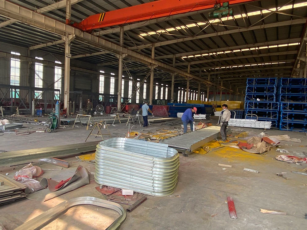 About us 4 Hot dip galvanized steel stair manufacturing workshop for factory platform stairs and rooftop access ladders