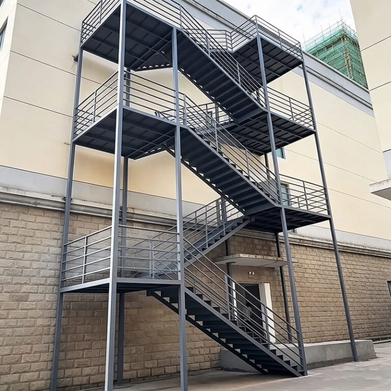 Hot dip galvanized steel stair tower for construction platform and foundation work