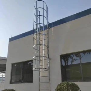 Steel Ladder with Safety Cage | Xiaofan Safety 3